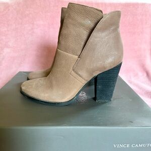 Vince Camuto Women's Brown Heeled Boots Sz 6.5